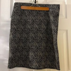 Lyse Spenard stretchy black and white pencil skirt 1990s y2k